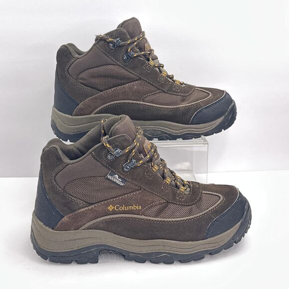 Columbia Hiking Boots Mens 8.5 Brown Waterproof MId Trail Winter Snow Lace Up